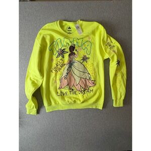 Disney Princess Tiana Neon Yellow Sweatshirt